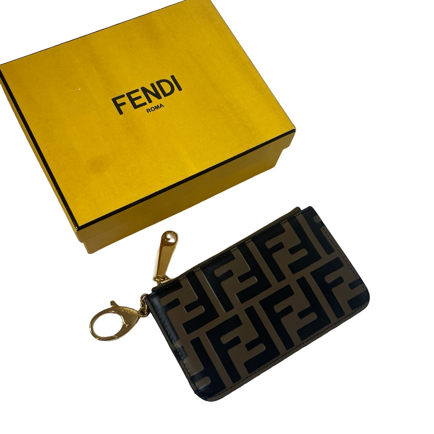 Fendi Zucca FF Coin Pouch Keychain