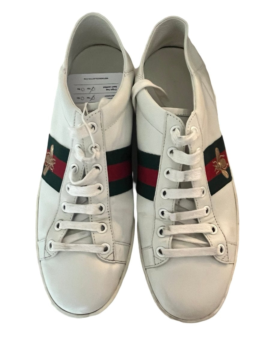 Gucci Ace White Bee Sneakers Shoes Size 39