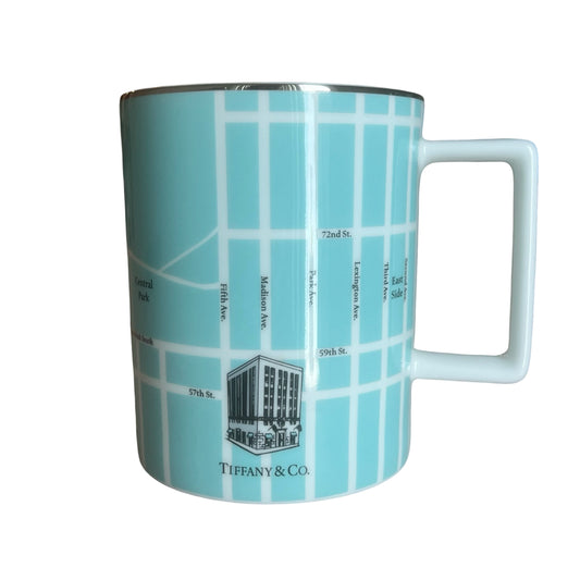 Tiffany & Co Blue Manhattan New York Street Map Coffee Cup