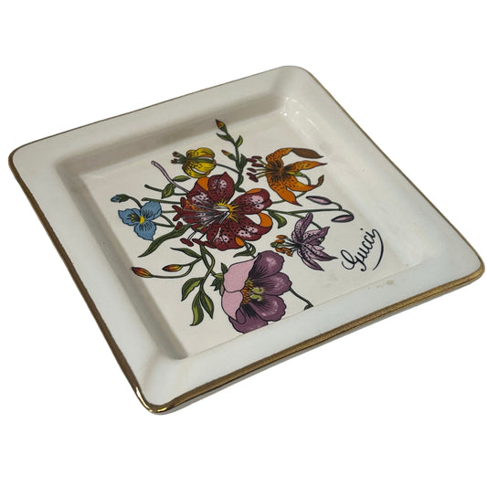 Gucci Floral Ashtray Richard Ginori Vintage Rare