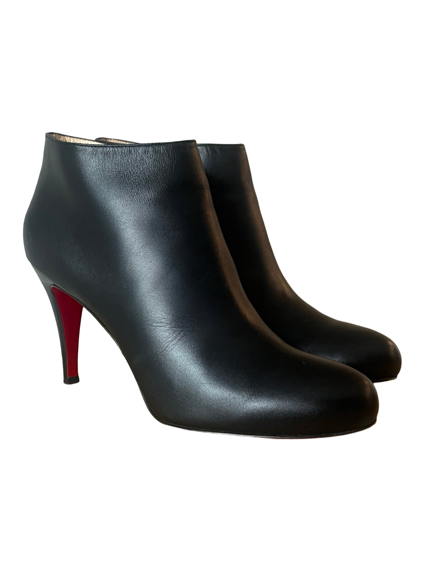 Christian Louboutin Black Leather High Heel Boots 40