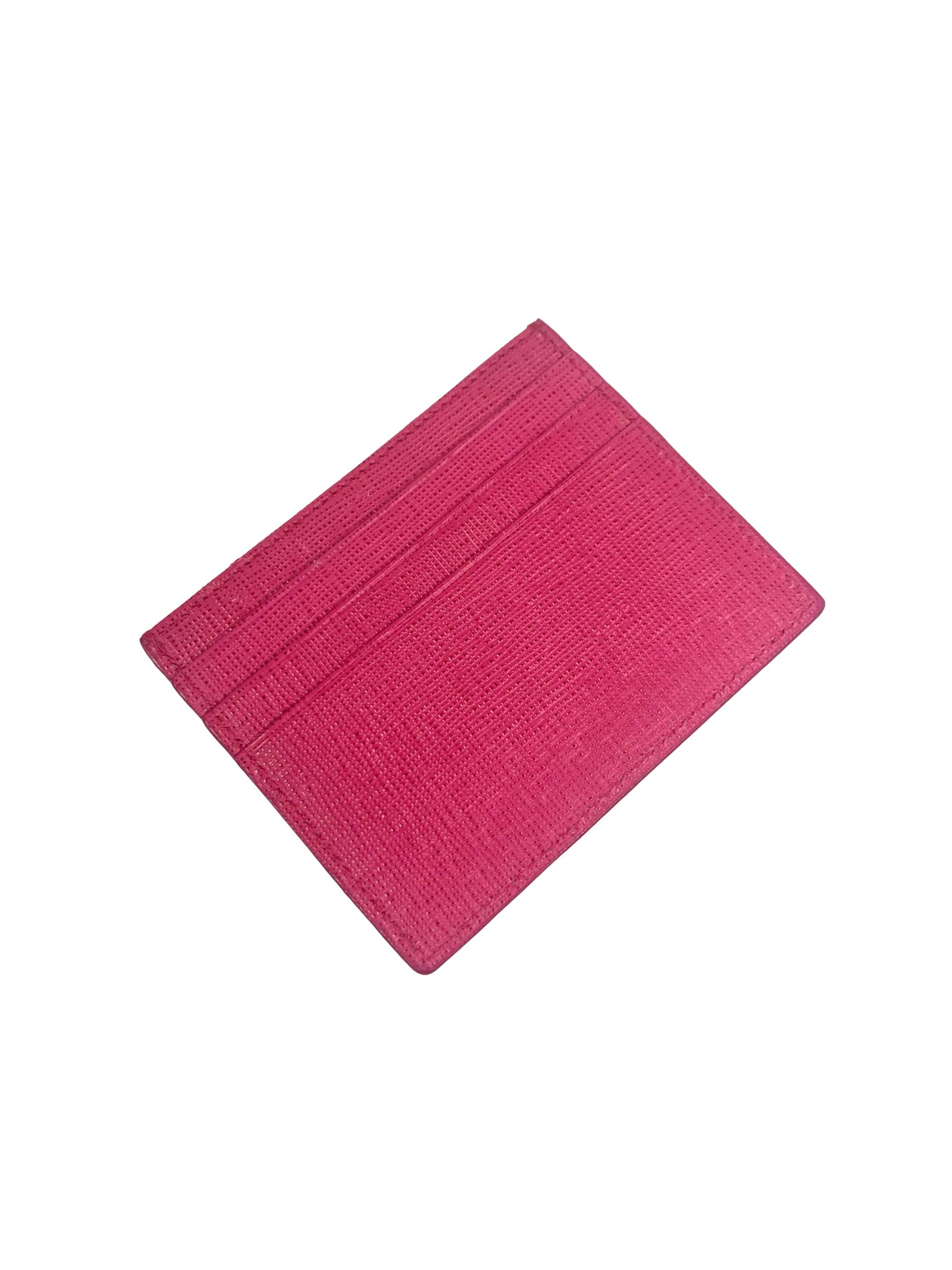 Fendi Fuchsia Pink Leather Card Holder