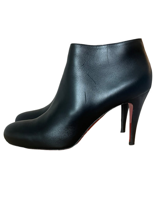 Christian Louboutin Black Leather High Heel Boots 40