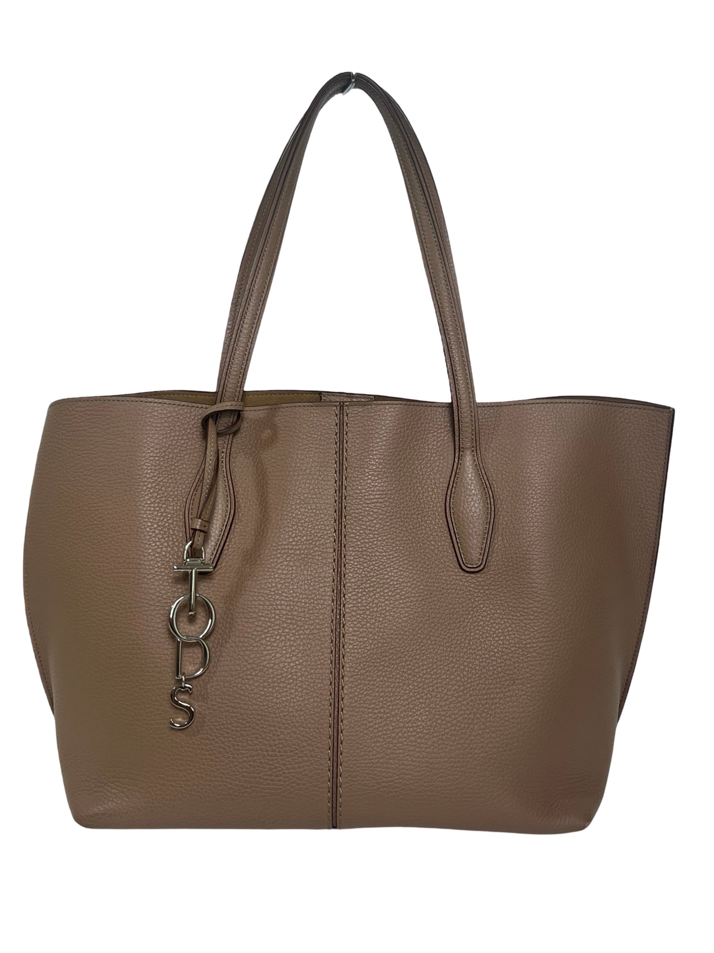 Tod's Taupe Leather Large Tote Bag