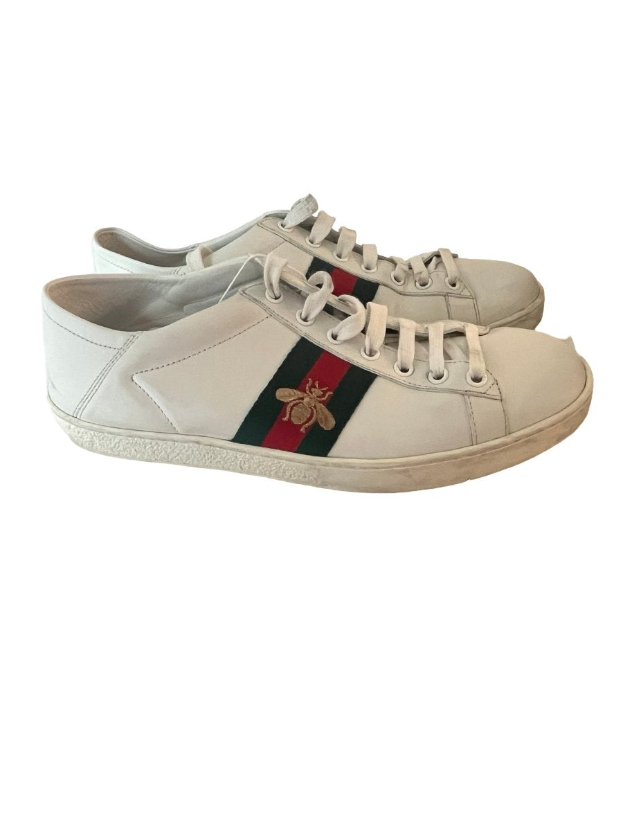 Gucci Ace White Bee Sneakers Shoes Size 39