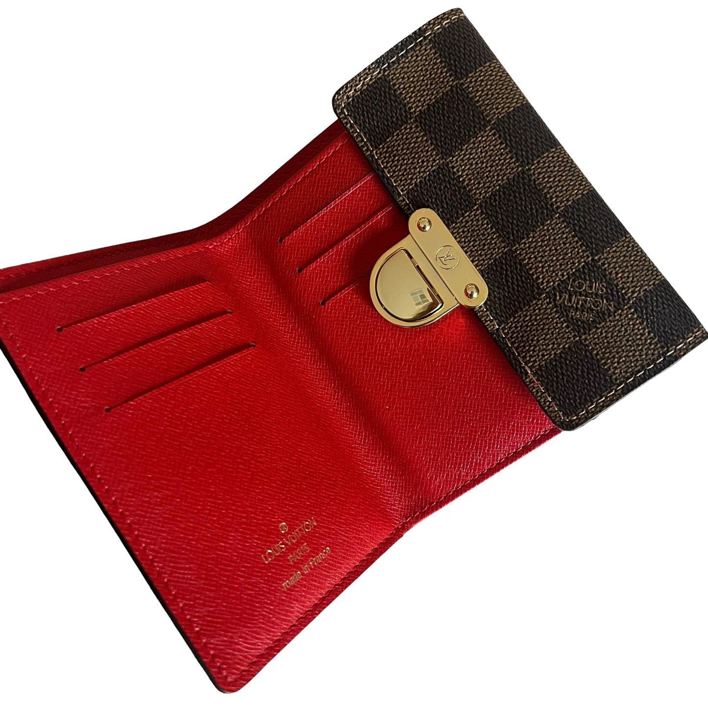 Louis Vuitton Damier Ebene Pattern Coated Canvas Koala Wallet