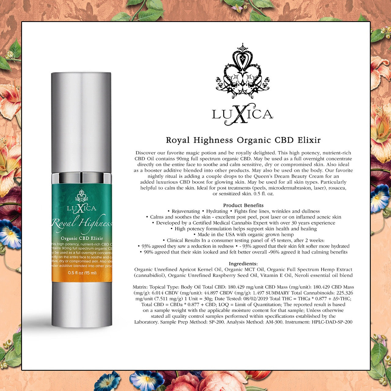 LUXICA Royal Highness Organic Oil Elixir