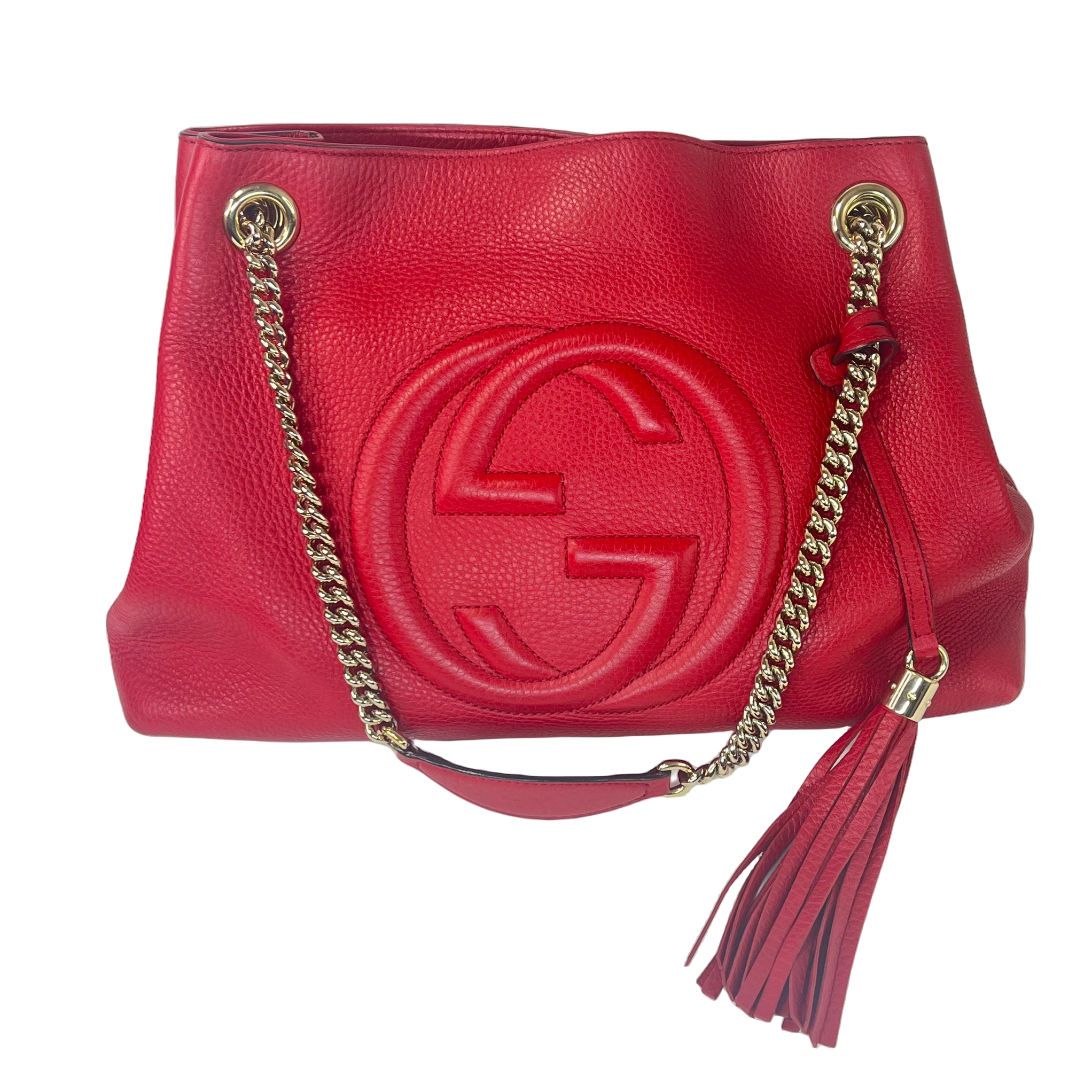 Gucci Soho Red Medium Leather Shoulder Bag